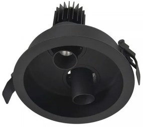 Χωνευτό Σποτ Φωτιστικό Οροφής 2xLED 9W IP20 3000K Zambelis-1926-Μαύρο 1926
