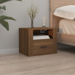 vidaXL Κομοδίνα Επιτοίχια 2 τεμ. Καφέ Δρυς 50x36x40 εκ.
