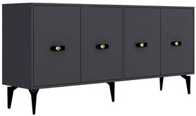 Μπουφές Fly 475OLV2362 180x35x82,6cm Anthracite Μοριοσανίδα, Μελαμίνη