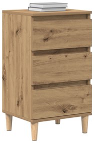vidaXL Κομοδίνο Καλλιτέχνη από Δρυ 40x35x70 εκ. Επεξεργασμένο Ξύλο