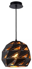 Φωτιστικό Κρεμαστό Lucide 21415-25-30 MALUNGA Μαύρο Ματ (Black Mat)|Χρυσό Χρώμα (Gold Coloured)