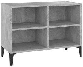 vidaXL Έπιπλο Τηλεόρασης Καπνιστή Γκρι Σκ. 69,5x30x50 εκ Μετ. Πόδια