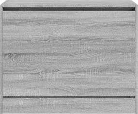 vidaXL Παπουτσοθήκη Γκρι Sonoma 80x34x63 εκ. από Επεξεργ. Ξύλο