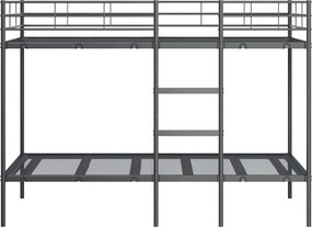 vidaXL Κουκέτα χωρίς στρώμα Μαύρο 90x190 cm Ατσάλι