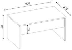 Τραπεζάκι σαλονιού Furny Home 756FRN2815, 90x52 cm, Πτυσσόμενο, Λευκό