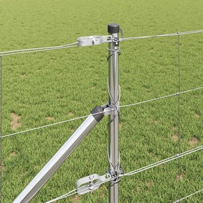 vidaXL Συρματόπλεγμα με ακίδες 25 x 0,8 m Ασημί Δίχτυ