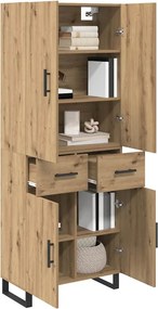 vidaXL Highboard 2 pcs Artisan Oak 69,5 x 34 x 180 εκ.