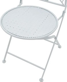 Τραπεζαρία κήπου Walen pakoworld σετ 3τεμ μέταλλο λευκό