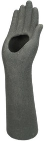 Βάζο ArteLibre Χειροποίητο Γκρι Κεραμικό 11.6x8.1x32.5cm-05153757