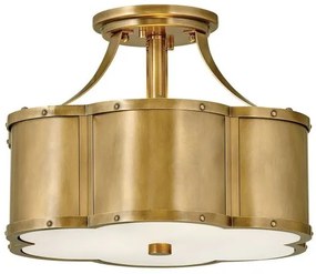 Πλαφονιέρα Φωτιστικό Οροφής 2xE27 Chance Quintiesse Elstead Lighting-QN-CHANCE-SF-S-HB-Ορείχαλκος QN-CHANCE-SF-S-HB