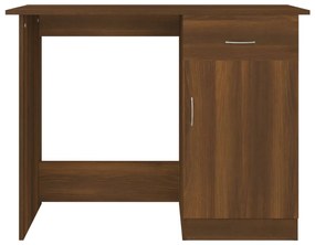 vidaXL Γραφείο Καφέ Δρυς 100x50x76 εκ. από Επεξεργασμένο Ξύλο