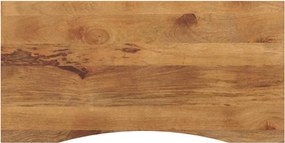 vidaXL Επιφάνεια Γραφείου Καμπύλη 140x60x2,5 εκ Μασίφ Ακατ. Μάνγκο