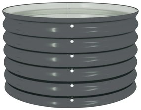 vidaXL Ζαρντινιέρα Υπερυψωμένη Γκρι 80x80x44 εκ. Γαλβανισμ. Χάλυβας