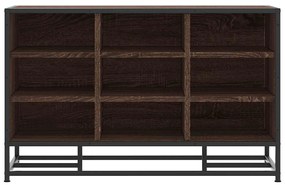Πάγκος παπουτσιών καφέ δρυς 84x40x53,5 cm - Καφέ