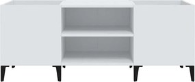 vidaXL Δισκοθήκη Λευκή 121 x 38 x 48 εκ. Επεξεργασμένο Ξύλο