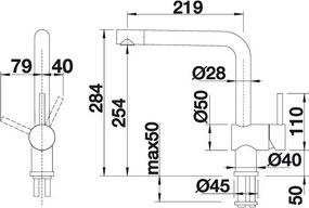 Blanco Linus - Μπαταρία Κουζίνας Γρανίτη - Champane