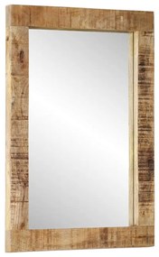 Καθρέφτης 70 x 50 εκ. από Μασίφ Ξύλο Μάνγκο και Γυαλί - Καφέ