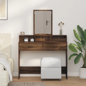 vidaXL Τουαλέτα με συρτάρια Καφέ Δρυός 100x41x140 εκ