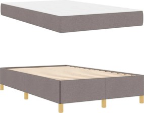 vidaXL Σκελετός Κρεβατιού Taupe 120 x 200 cm ύφασμα