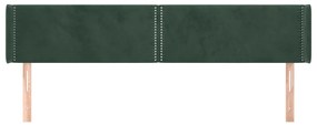 vidaXL Κεφαλάρι με Πτερύγια Σκούρο Πράσινο 183x16x78/88 εκ. Βελούδινο