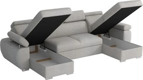 Γωνιακός Καναπές Plaza U-Μπεζ