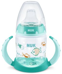 Μπιμπερό Εκπαίδευσης Με Λαβές First Choice Plus 10743943 Temperature Control 150ml 6-18 Μηνών Green Nuk 150ml Polypropylene