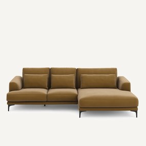 Γωνιακός καναπές XL δεξιός από λινό βελούδο, MARSILE