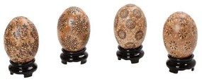 Διακοσμητικό Αυγό Assort FEG313K4 8,2cm Beige Espiel