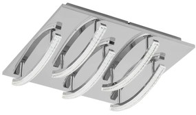 Φωτιστικό Οροφής Led Pertini 96095 Clear Eglo Aluminium, Polypropylene