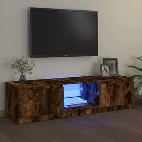 Έπιπλο Τηλεόρασης με LED Καπνιστή Δρυς 140x40x35,5 εκ.