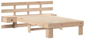 vidaXL Σκελετός Κρεβατιού Καφέ 80 x 200 cm Μασίφ ξύλο πεύκου