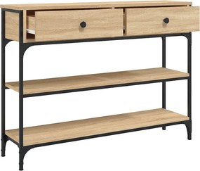 vidaXL Τραπέζι Κονσόλα Sonoma Δρυς 100x25x75 εκ. Επεξεργασμένο Ξύλο