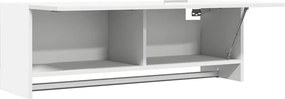 vidaXL Ντουλάπα Λευκή 100 x 32,5 x 35 εκ. από Επεξ. Ξύλο