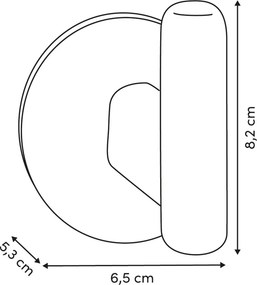 Κρεμαστράκια Αυτοκόλλητα (Σετ 2τμχ) F-V Cassie Grey 212767B