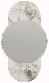 Καθρέπτης Τοίχου Time 552NOS2490 60x106cm Marble Effect White Hanah Home Mdf