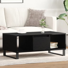 vidaXL Τραπέζι Καφέ Μαύρη Δρυς 90x50x36,5 εκ. Κατασκευασμένο από Ξύλο