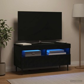 vidaXL Ντουλάπα LED Τηλεόρασης ZWOLLE 81 x 35 x 43 εκ. Μαύρο