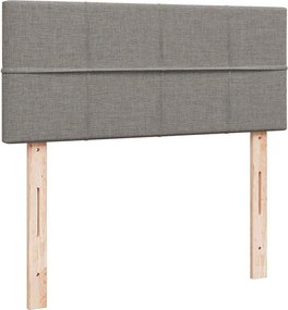 vidaXL Κρεβάτι Boxspring με Στρώμα Taupe 120x200 εκ. Υφασμάτινο