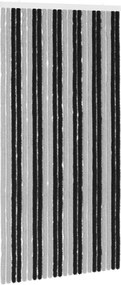 vidaXL Κουρτίνα εντόμων Chenille Γκρι και Μαύρο 100 x 200 cm 100% PP