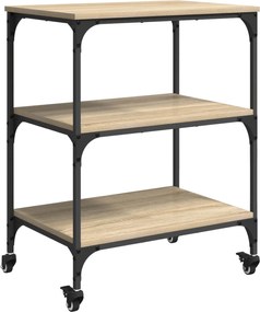 vidaXL Καρότσι Κουζίνας Δρύς Sonoma 60 x 41 x 76 εκ.