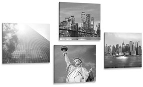 Σετ ασπρόμαυρων εικόνων Νέα Υόρκη - 4x 40x40