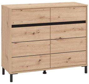 Μπουφές - Κομότα MARRON 106 2K2F2V Artisan oak - Μαύρο 106x40x90εκ. 106x40x90 εκ.