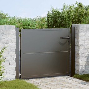vidaXL Πύλη Κήπου Μαύρο 100 x 100 cm Ατσάλι με Επικάλυψη Πούδρας