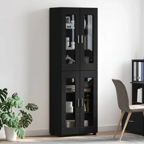 vidaXL Highboard FLORIN Μαύρο 60 x 35 x 182 εκ. Επεξεργασμένο ξύλο