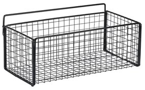 ESTIA ΚΑΛΑΘΙ ΟΡΓΑΝΩΣΗΣ CAGE ΚΡΕΜΑΣΤΟ ΜΕΤΑΛΛΙΚΟ 36x15x13cm ΜΑΥΡΟ