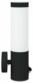 vidaXL Εξωτερικά Φωτιστικά Τοίχου 2 pcs Μαύρο 12 x 7.5 x 29 εκ
