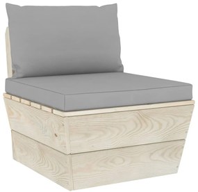 vidaXL Σαλόνι Κήπου από Παλέτες 6 τεμ. Ξύλο Ερυθρελάτης με Μαξιλάρια