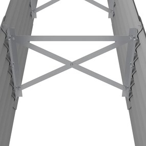 vidaXL Ζαρντινιέρα Γκρι 224x40x36 εκ. Γαλβανισμένος χάλυβας