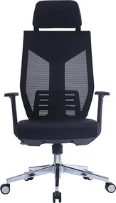 Καρέκλα γραφείου διευθυντή Commend pakoworld ύφασμα mesh μαύρο