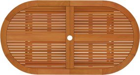 vidaXL Σετ Τραπεζαρίας Κήπου 5 Τεμαχίων από Μασίφ Ξύλο Ευκαλύπτου